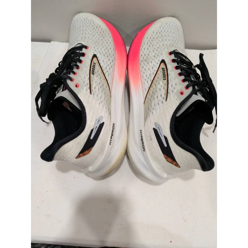Brooks Hyperion Mens Size 11.5 Grey Fiery Coral Running Shoes 1104071D497